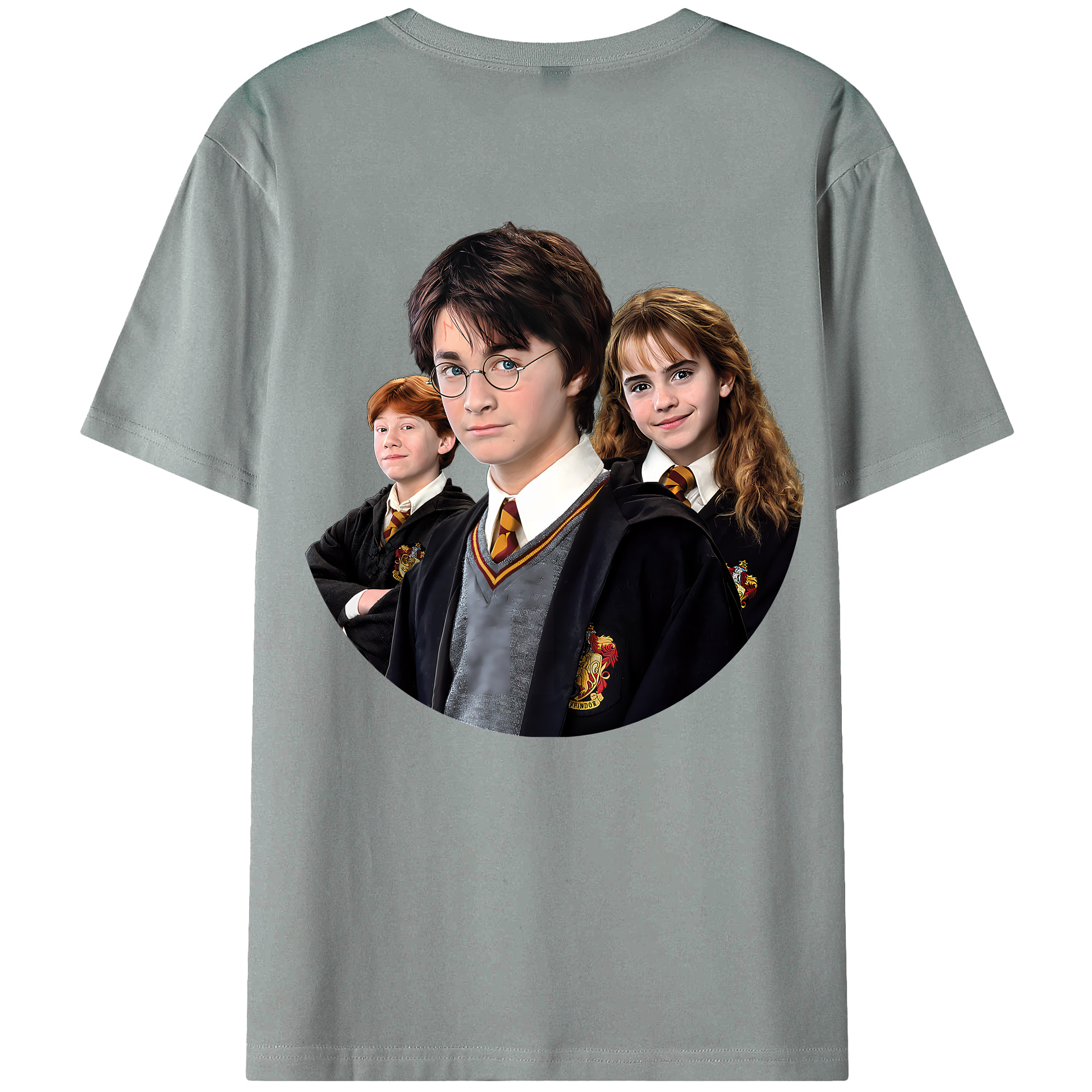 （画像用） Harry Potter ハリー・ポッターシリーズ 綿100％ メンズ半袖Tシャツ（バックプリント） 通気性